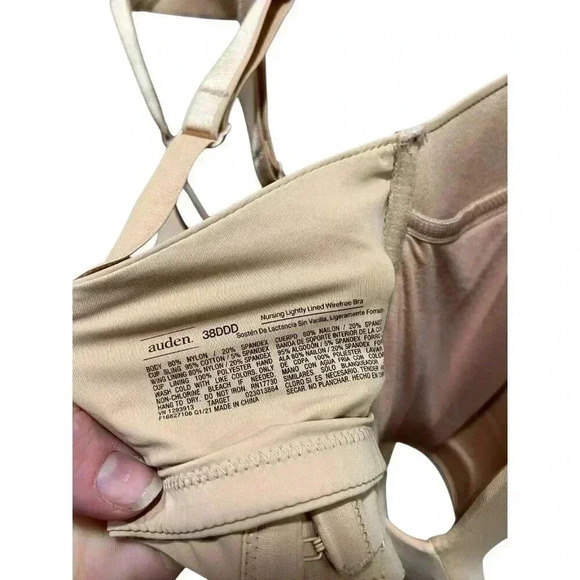 Auden Women's 38DDD Nursing Lightly Lined Wirefree Bra Pearl Tan - Picture 11 of 11